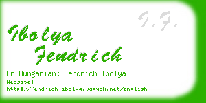 ibolya fendrich business card